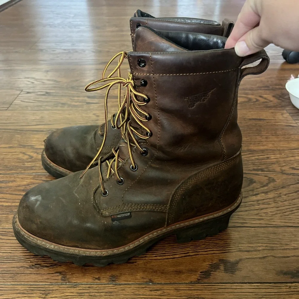 Red Wing 4417 Logger Work Boots 11.5 D Steel Toe Waterproof Insulated Lineman